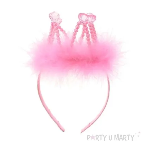 opaska party korona princess rozowa