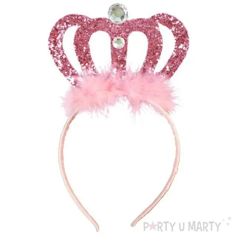 opaska party korona rozowa kraszek