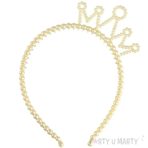 opaska party korona z perel perlowy arpex