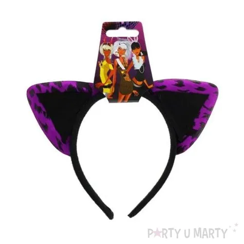 opaska party kot fioletowa