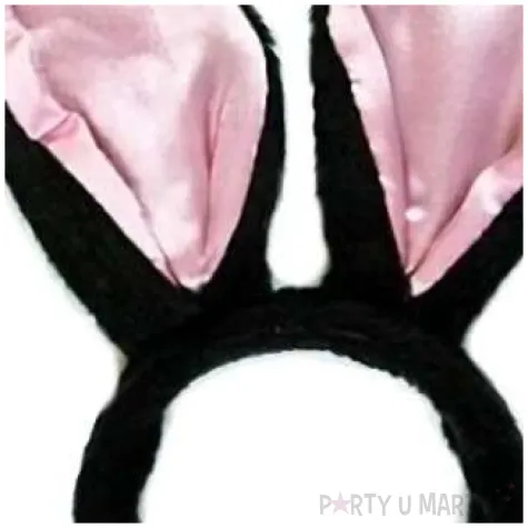 opaska party krolicze uszy czarne kraszek