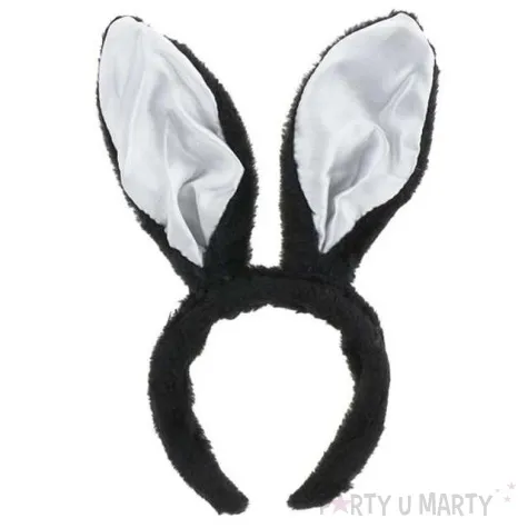 opaska party kroliczek czarno bialy