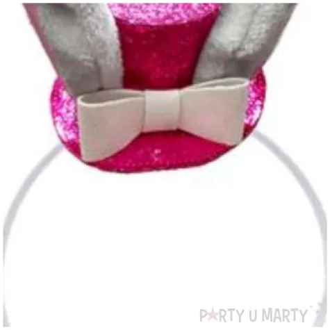 opaska party kroliczek w kapeluszu rozowa funnyfashion