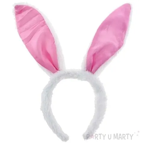 opaska party krolik rozowy pluszowy