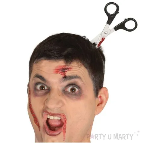 opaska party krwawe nozyczki w glowie guirca