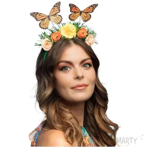 opaska party kwiaty i motyle boland