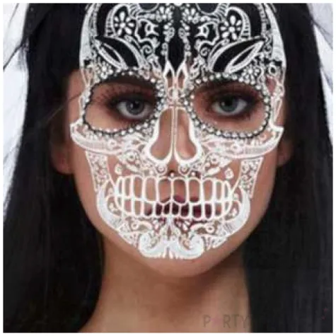 opaska party mroczny welon z nadrukiem smiffys