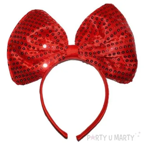 opaska party mucha czerwona kraszek