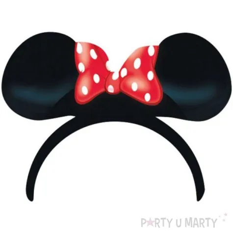 opaska party myszka minnie z kokarda amscan 4 szt