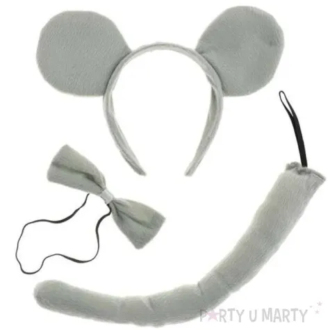 opaska party myszka szara ogon muszka kraszek