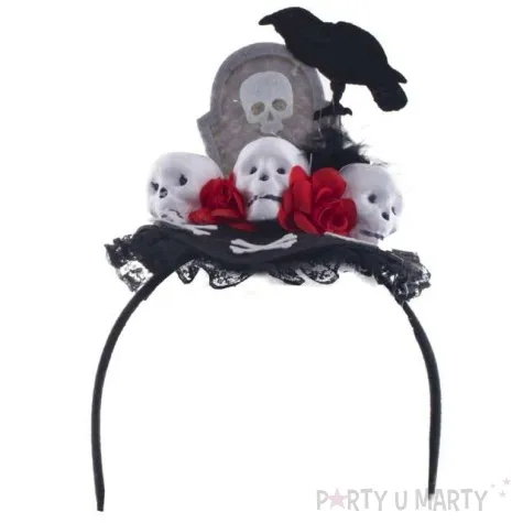 opaska party nagrobek z czaszkami funnyfashion