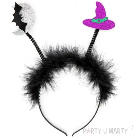 opaska party nietoperz i kapelusz czarna partypal