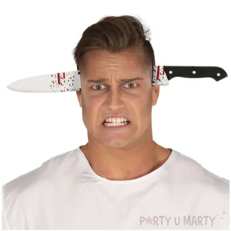 opaska party noz w glowie plastikowy guirca 35 cm