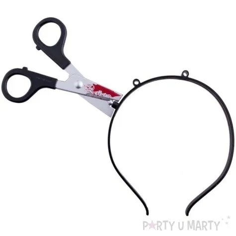 opaska party nozyczki w glowie funny fashion