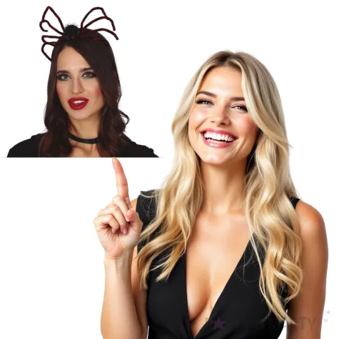 opaska party pajak czarno czerwona guirca