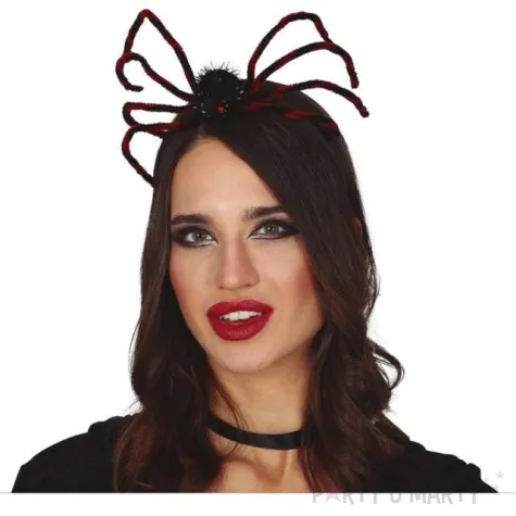 opaska party pajak czarno czerwona guirca