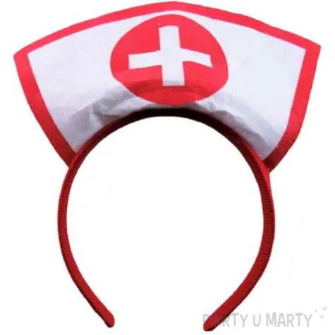 opaska party pielegniarka czerwona tropic
