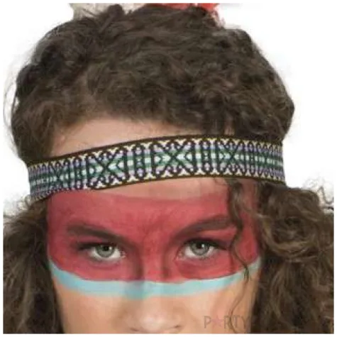 opaska party piora aztecki wzor kolorowa funny fashion