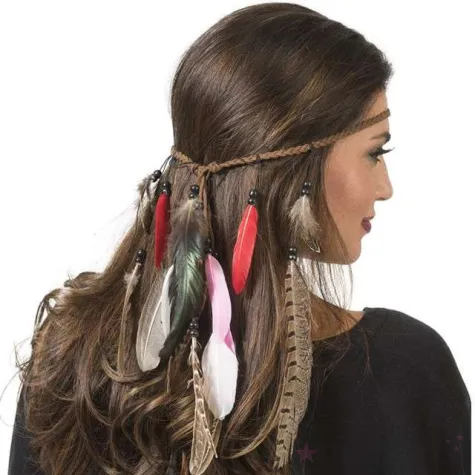 opaska party piora i koraliki kolorowa funny fashion