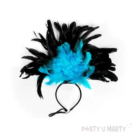 opaska party pioropusz czarno niebieski