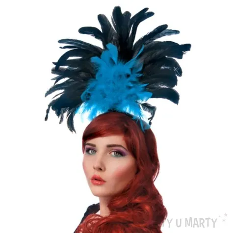 opaska party pioropusz czarno niebieski