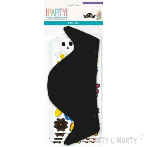 opaska party piracki kapelusz naklejki mix unique 8 szt 4 szt