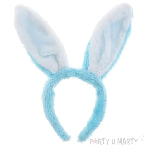 opaska party pluszowy krolik niebieska godan