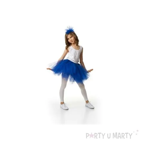 opaska party pompon tiulowy granatowy