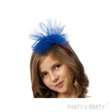 opaska party pompon tiulowy granatowy