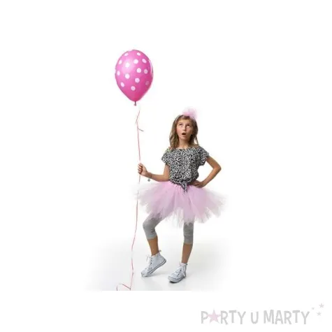 opaska party pompon tiulowy rozowy jasna