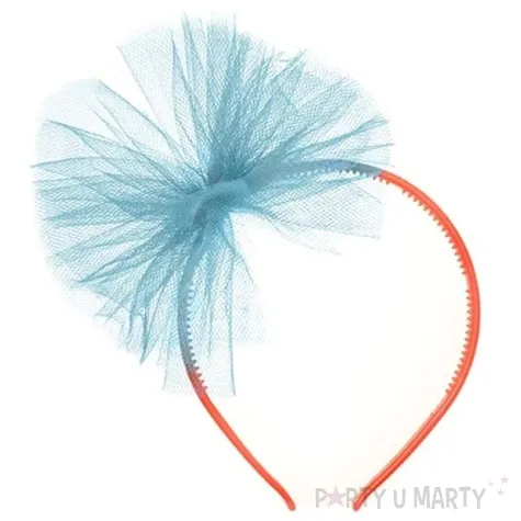 opaska party pompon tiulowy turkusowy