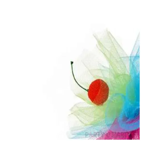 opaska party pompon tiulowy z wisienka kolorowy