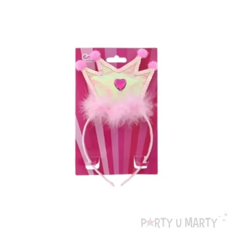 opaska party princess rozowa korona