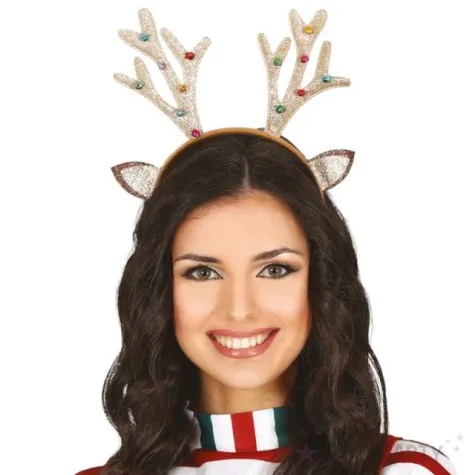 opaska party renifer w brokacie guirca