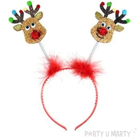 opaska party reniferki czerwone arpex