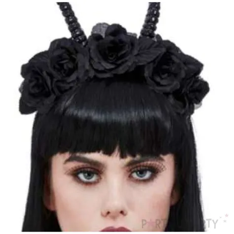 opaska party rogi demona czarna smiffys