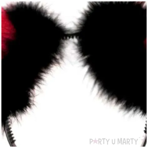 opaska party rogi diabla futerkowe czerwone folat