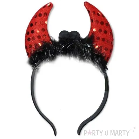 opaska party rogi diabla premium swiecace czerwone viper