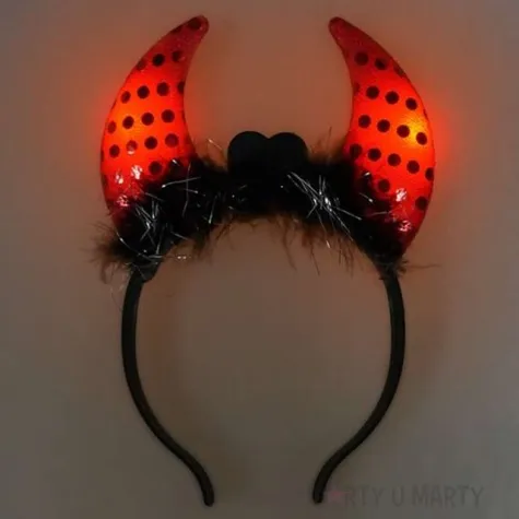 opaska party rogi diabla premium swiecace czerwone viper