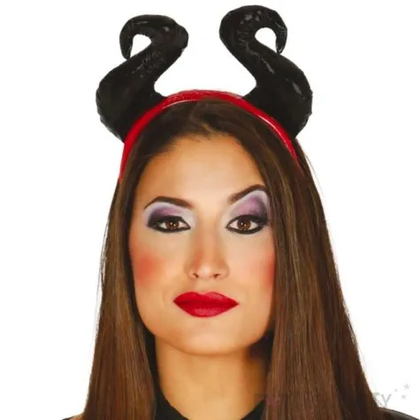 opaska party rogi diablicy czarna czerwona guirca
