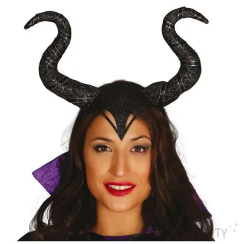 opaska party rogi diablicy czarna z brokatem guirca
