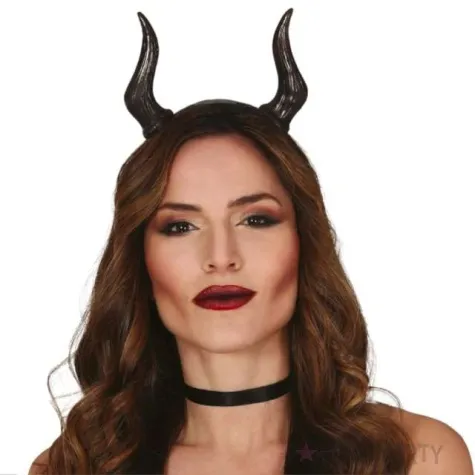 opaska party rogi diabolina czarna guirca