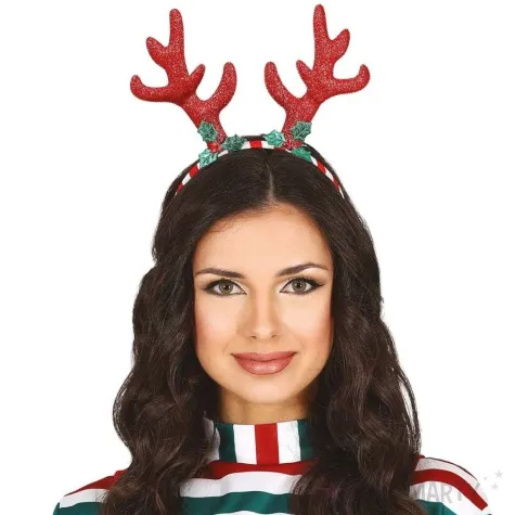 opaska party rogi renifera brokatowe guirca