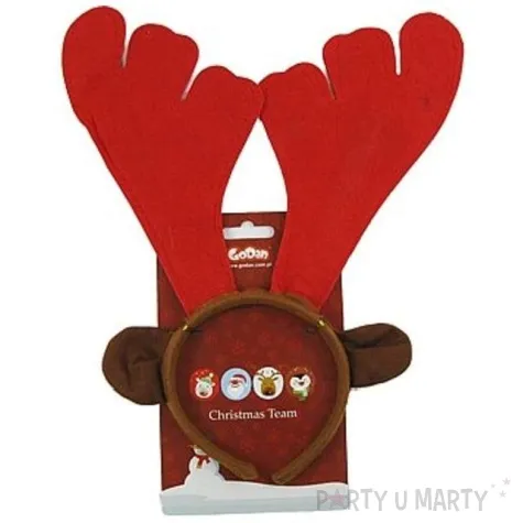 opaska party rogi renifera czerwone godan