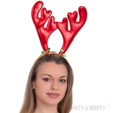 opaska party rogi renifera duze czerwony carnivaltoys