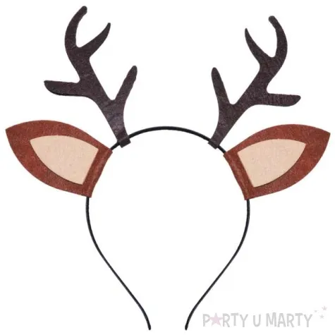 opaska party rogi renifera z uszami brazowa arpex