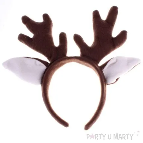 opaska party rogi renifera z uszami kraszek