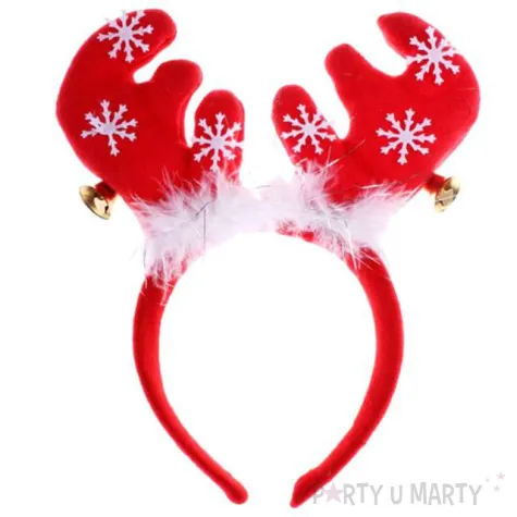 opaska party rogi renifera ze sniezynkami kraszek