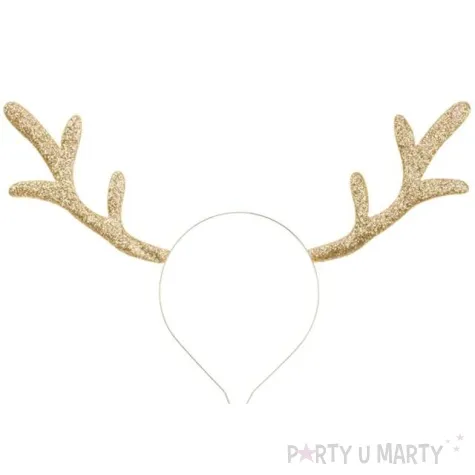 opaska party rogi renifera zlota partydeco