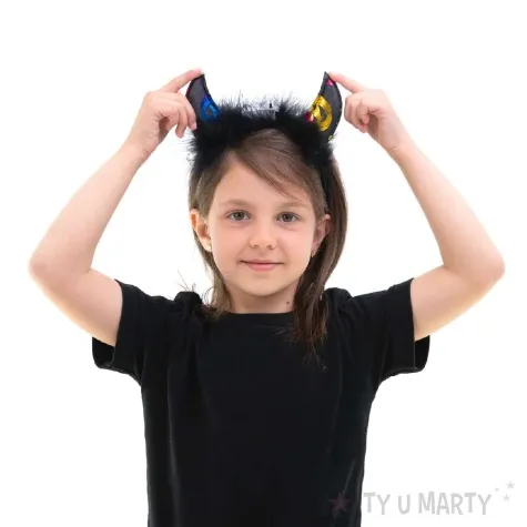 opaska party rogi swiecace czarny partypal